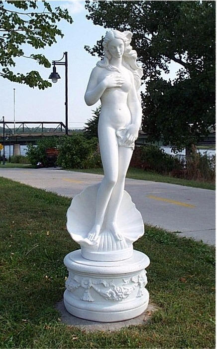 Venus Statue Nude Shell Statue Marble Statue Outdoor Statue nudity Statuary 