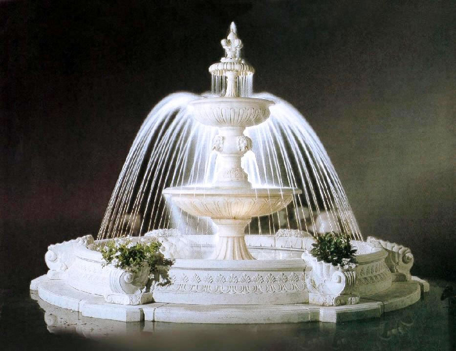 Italian Marble Fountain Classic tiered Marbles Fountain from Italy 