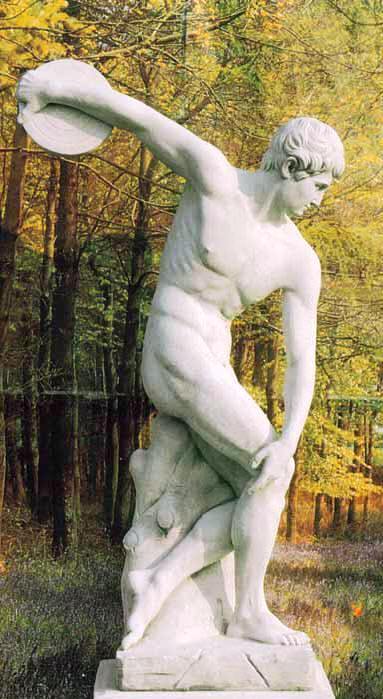 Discus Statue Marble Discus Statue of Discus thrower large Statue 