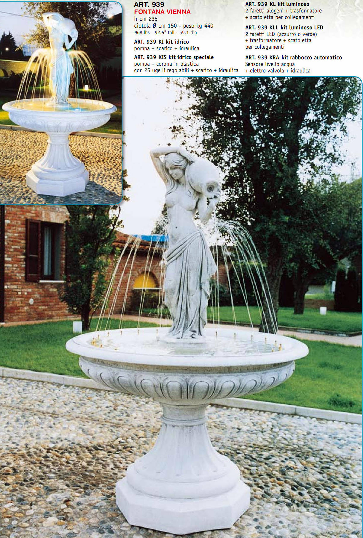 statue fountain Italian large fountains Venus fountain 