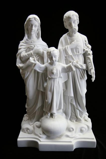 Holy Family Statue , Garden Cast Holly Statues Child Jesus w Mother statue